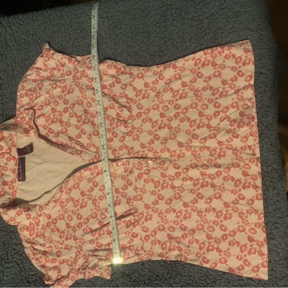 Gloria Vanderbilt Size L Floral Blouse - Picture 3 of 4